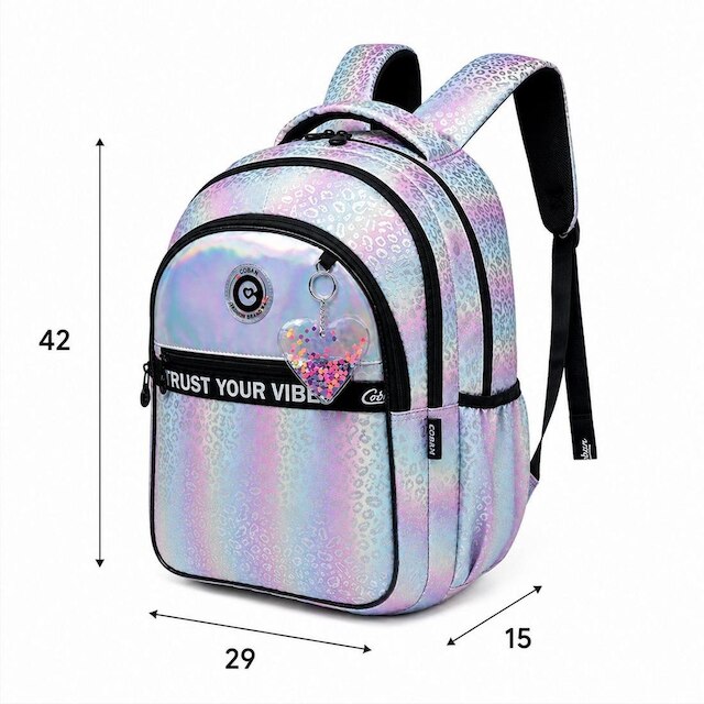 Kit Mochila Infantil de Costa Menina Escolar Juvenil