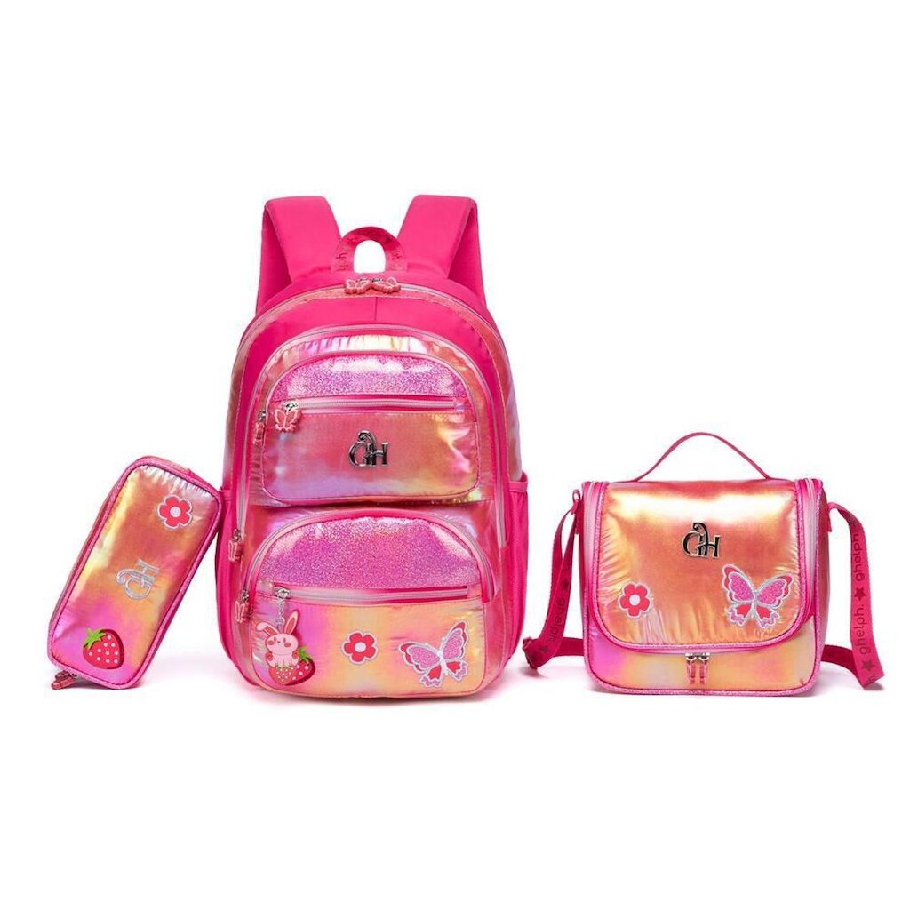 Kit Mochila Infantil Escolar Resistente Lancheira Térmica Estojo