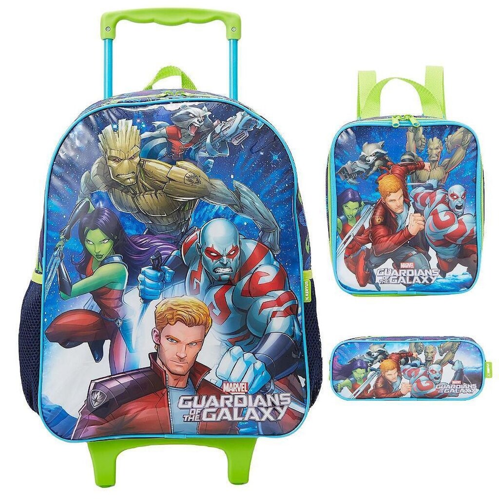 Kit Mochila Lancheira Estojo Xeryus Guardiões Das Galáxias X