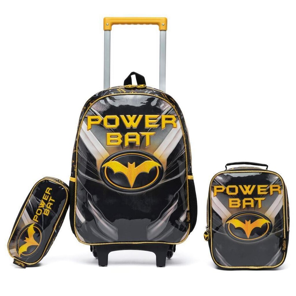 Kit Mochila Masculino Escolar Lancheira Estojo Reforçada 21 Litros