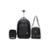 Kit Mochila Rodinha Hurley Notebook Lancheira Térmica Estojo 20 Litros - Preto