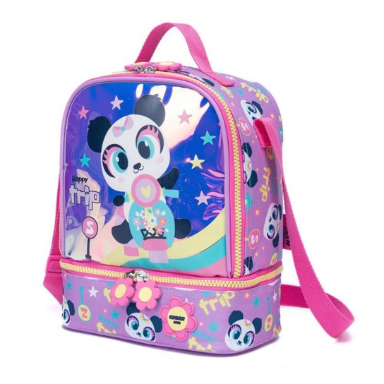 Kit Mochila Rodinha Infantil Estojo Organizador Lancheira Térmica
