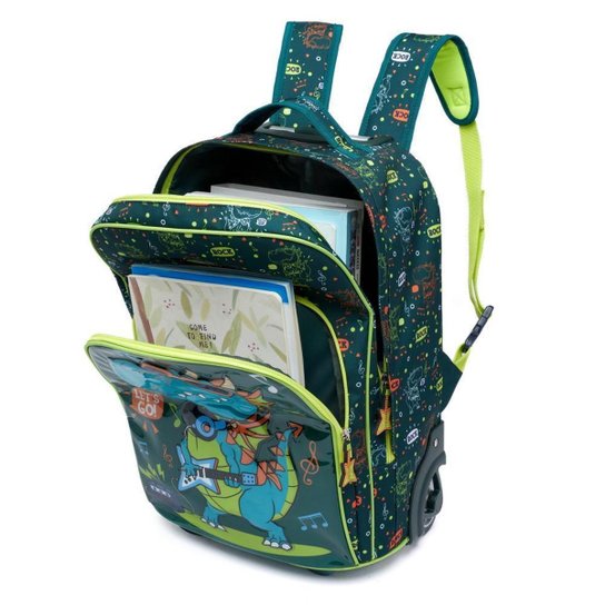 Kit Mochila Rodinha Infantil Estojo Organizador Lancheira Térmica