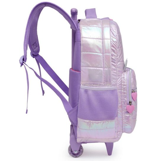 Kit Mochila Rodinha Infantil Resistente Lancheira Termica Estojo Escolar