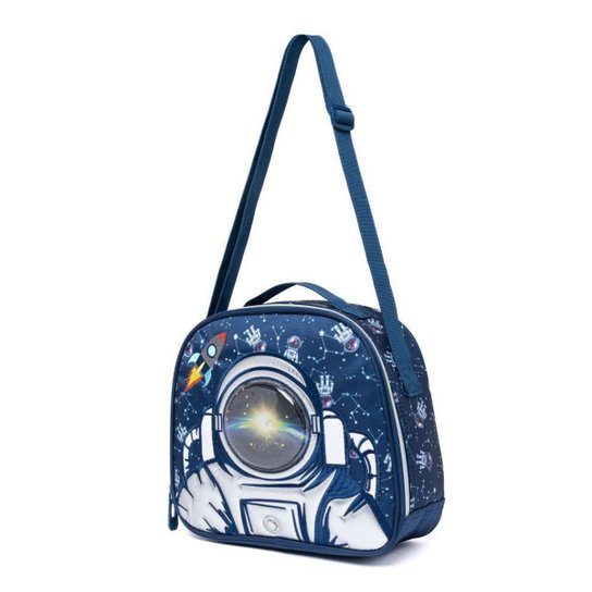 Kit Mochila Rodinha Menina Sereia Estojo Organizador Lancheira Térmica 27 Litros