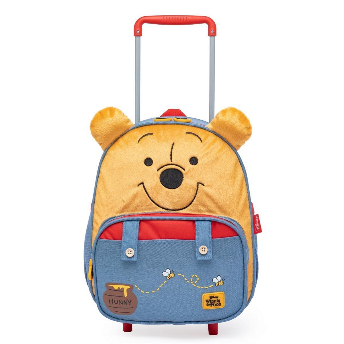 Kit Mochila Rodinhas Estojo Escolar Infantil Ursinho Pooh Disney Menino ...