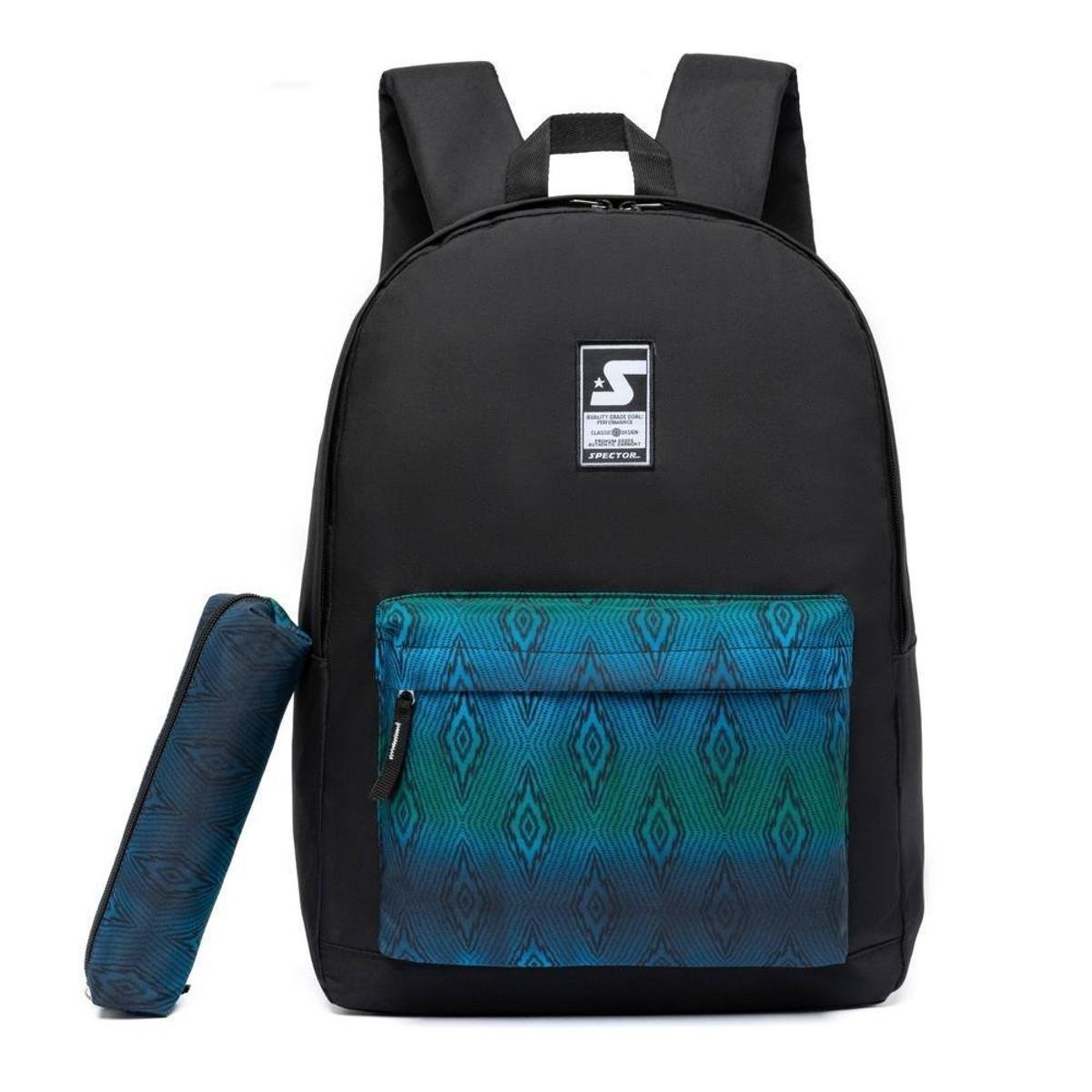 Kit Mochila Spector + Estojo Escolar Casual Estojo Resistente 17 Litros Menor preço em Kit Mochila Spector + Estojo Escolar Casual Estojo Resistente 17 Litros