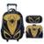 Kit Mochila Yins Escolar De Carrinho Infantil Menino + Lancheira + Estojo Kit 3D Spider - Ref YS4223 - Amarelo