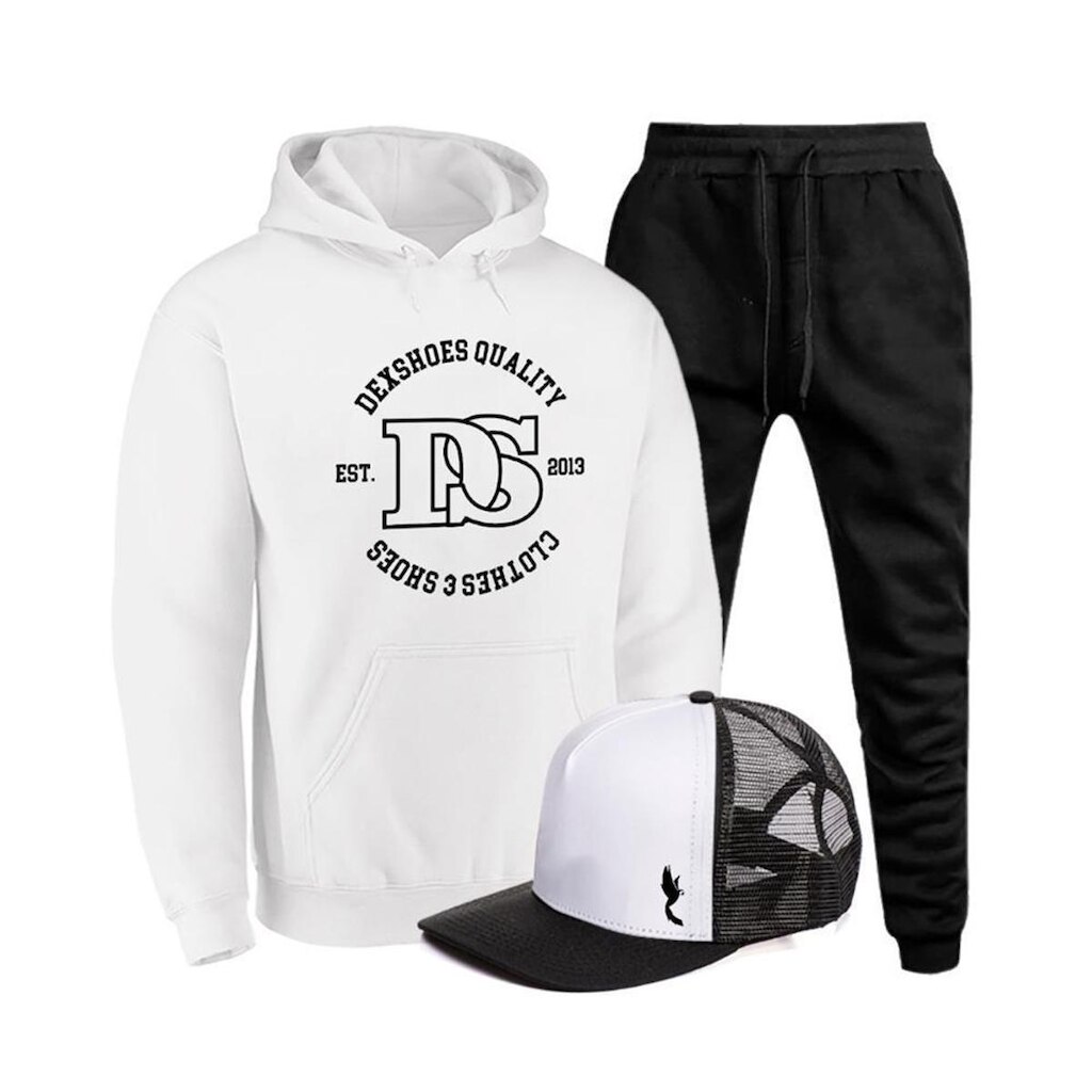 Kit Moletom Canguru Masculino Estampado Capuz + Boné Estilo