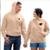 Kit Moletom Masculino e Feminino 2 Blusas Canguru com Bolso e Capuz Quebra Cabeça - Bege