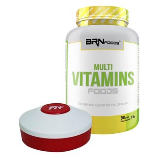 Kit Multivitaminico 90 caps + Porta Cápsulas - BRN FOODS