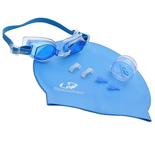 Kit Natação Óculos Touca Protetor De Ouvido Hammerhead - Azul é ruim? Kit Natação Óculos Touca Protetor De Ouvido Hammerhead - Azul é boa?