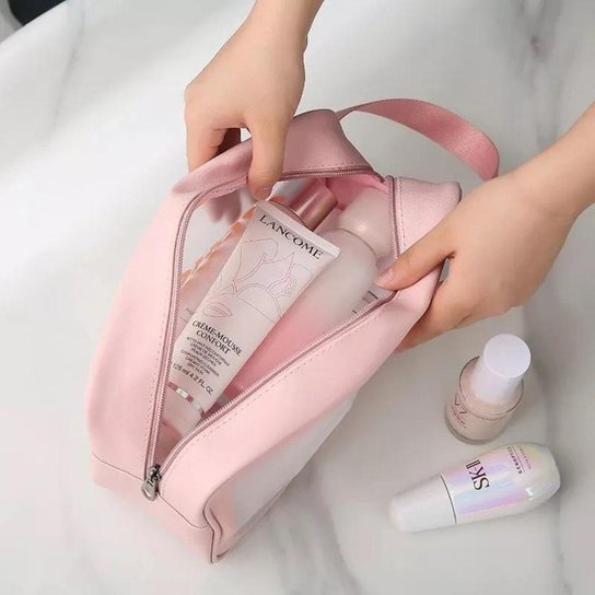 Kit Necessáires Cosméticos Viagem Feminina Maquiagem Praia
