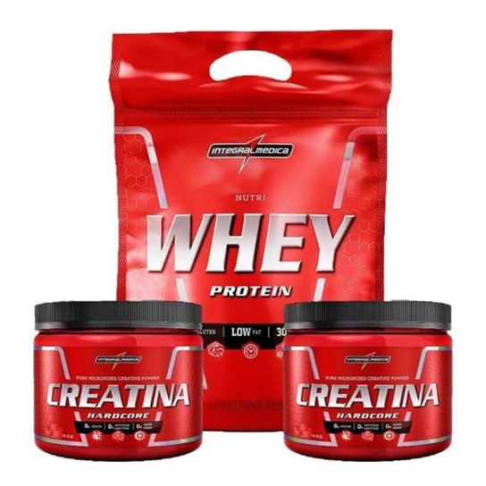 Kit Nutri Whey 907G Refil + 2X Creatina 150G - Integralmédica Menor preço em Kit Nutri Whey 907G Refil + 2X Creatina 150G - Integralmédica