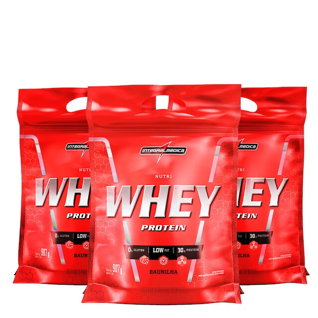 Kit Nutri Whey Protein 3x 907 g Refi - IntegralMédica é ruim? Kit Nutri Whey Protein 3x 907 g Refi - IntegralMédica é boa?