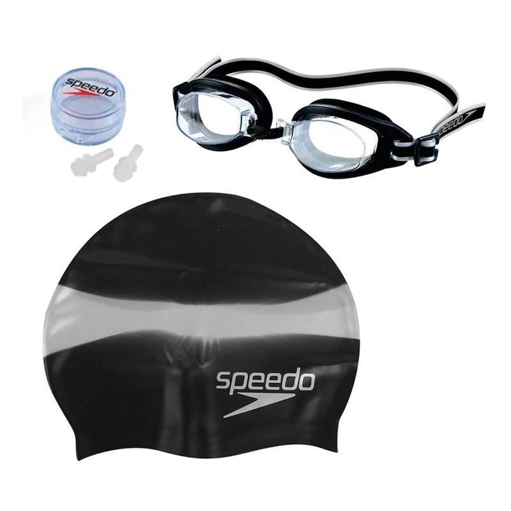Kit Óculos Speedo Swim Slc + Touca + Protetor