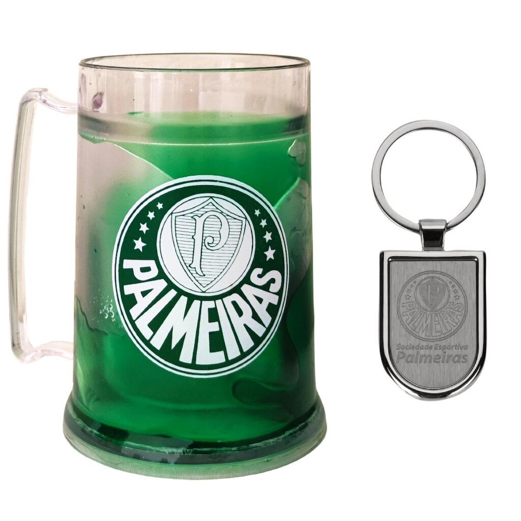 Kit Palmeiras - Caneca Congelante + Chaveiro Oficial