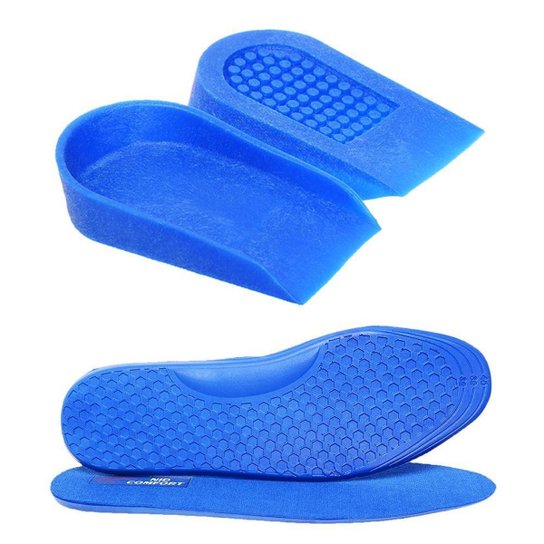 Kit Palmilha + Calcanheira Ortopédica De Gel Silicone Esporão Calcâneo Fasciite Bursite Gota - Azul Menor preço em Kit Palmilha + Calcanheira Ortopédica De Gel Silicone Esporão Calcâneo Fasciite Bursite Gota - Azul