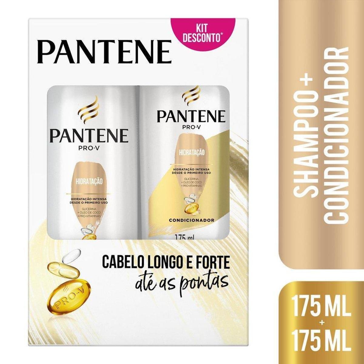 Kit Pantene Shampoo + Condicionador 175ml Hidratação - Única | Netshoes