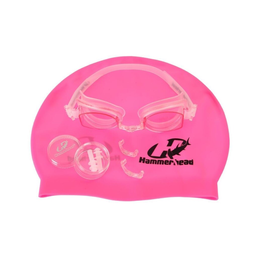 Kit  Para Natação Óculos Touca E Protetor Hammerhead F Scherer