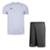 Kit Penalty X Camiseta + Bermuda Masculino - Branco+Cinza