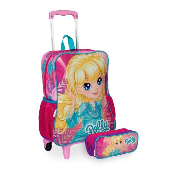 Kit Polly 19M Infantil Sestini - Mochilete + Estojo - Rosa Menor preço em Kit Polly 19M Infantil Sestini - Mochilete + Estojo - Rosa