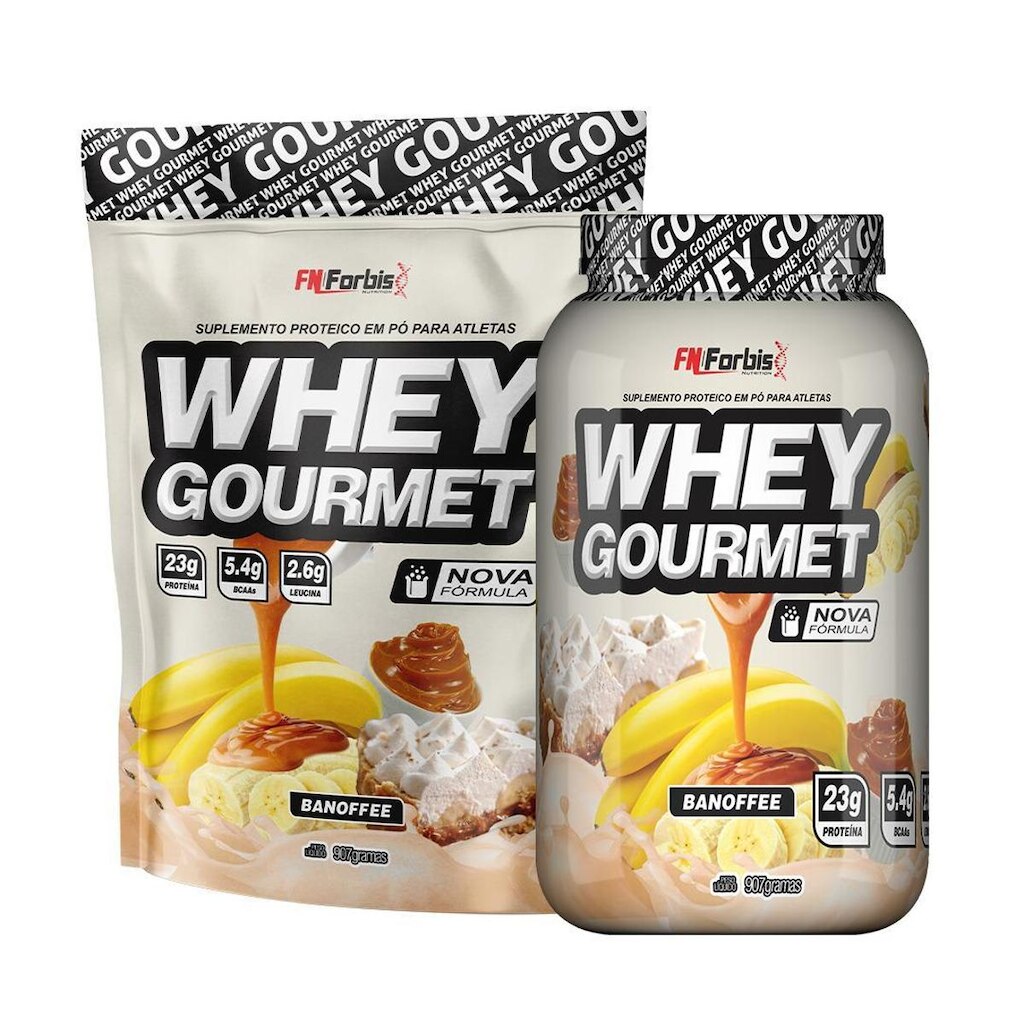 Kit Pote + Refil Whey Protein Gourmet - FN Forbis Nutrition
