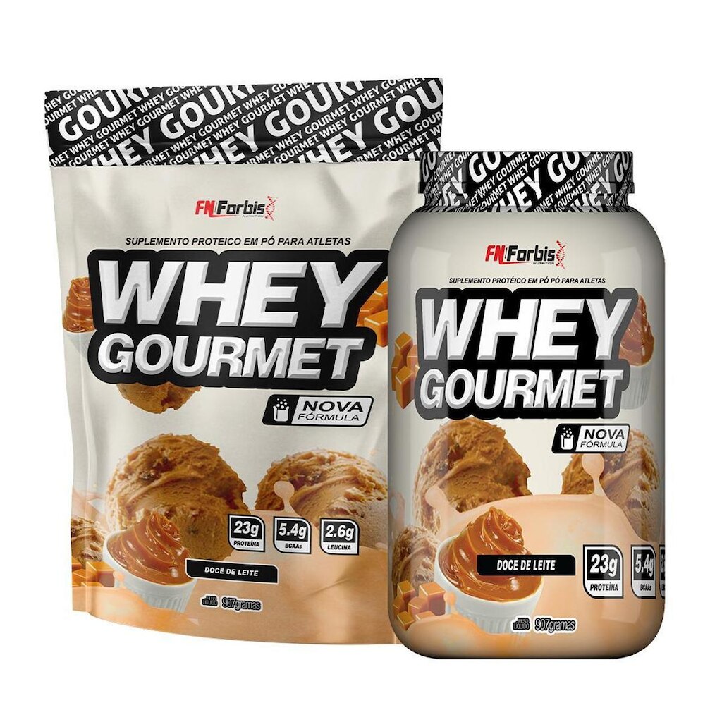 Kit Pote + Refil Whey Protein Gourmet - FN Forbis Nutrition
