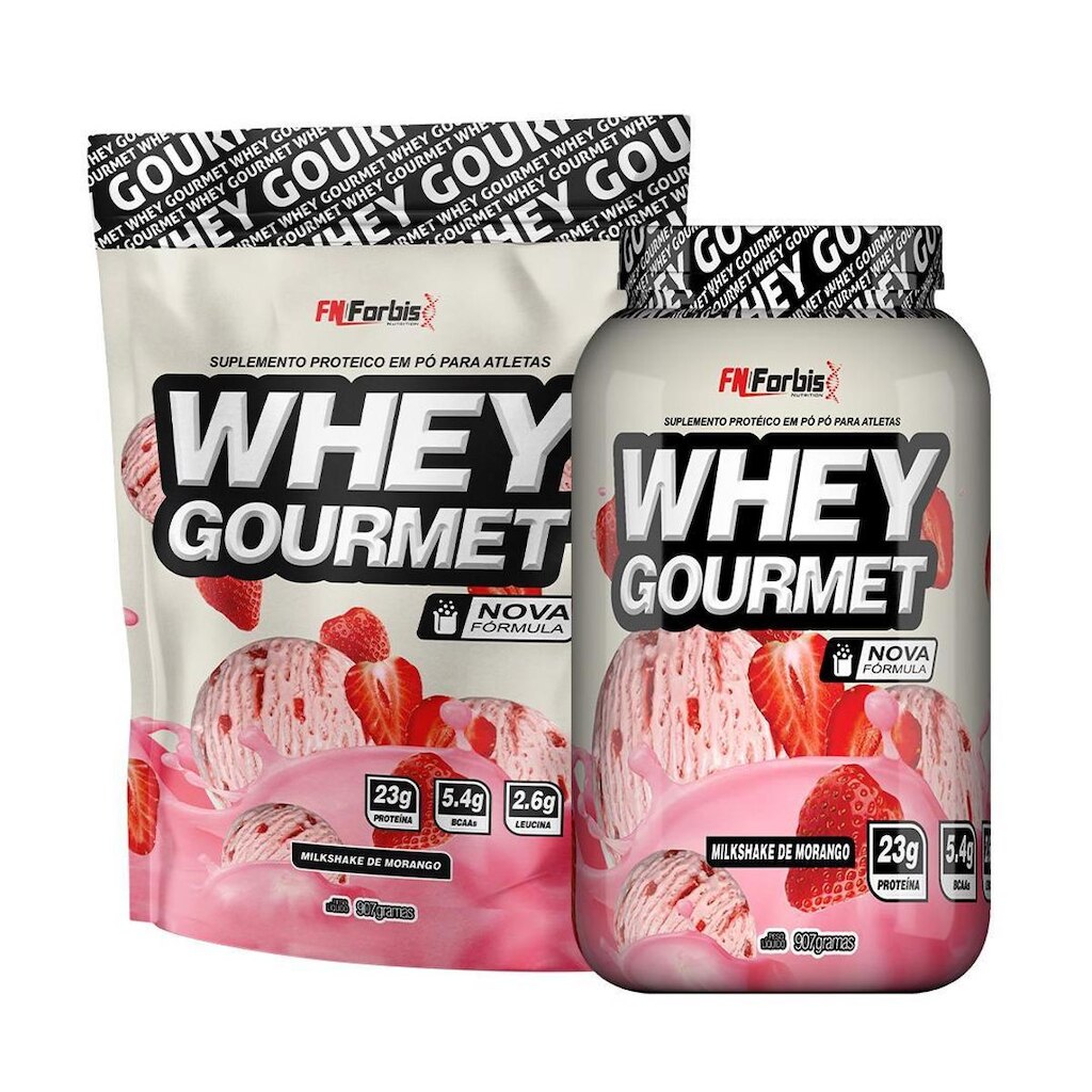 Kit Pote + Refil Whey Protein Gourmet - FN Forbis Nutrition