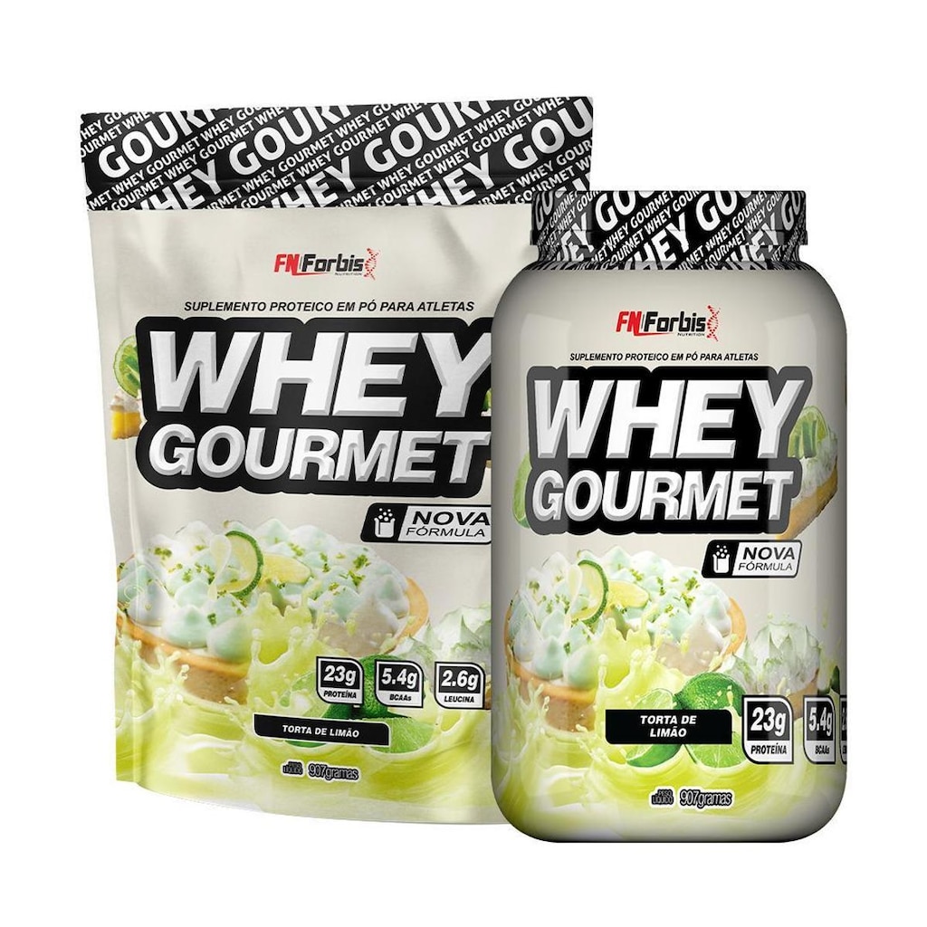 Kit Pote + Refil Whey Protein Gourmet - FN Forbis Nutrition