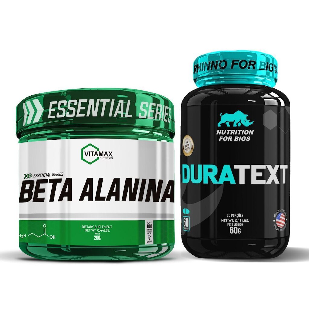 Kit Pré Hormonal Duratext 60 Tabletes +  Beta Alanina 200g Vitamax