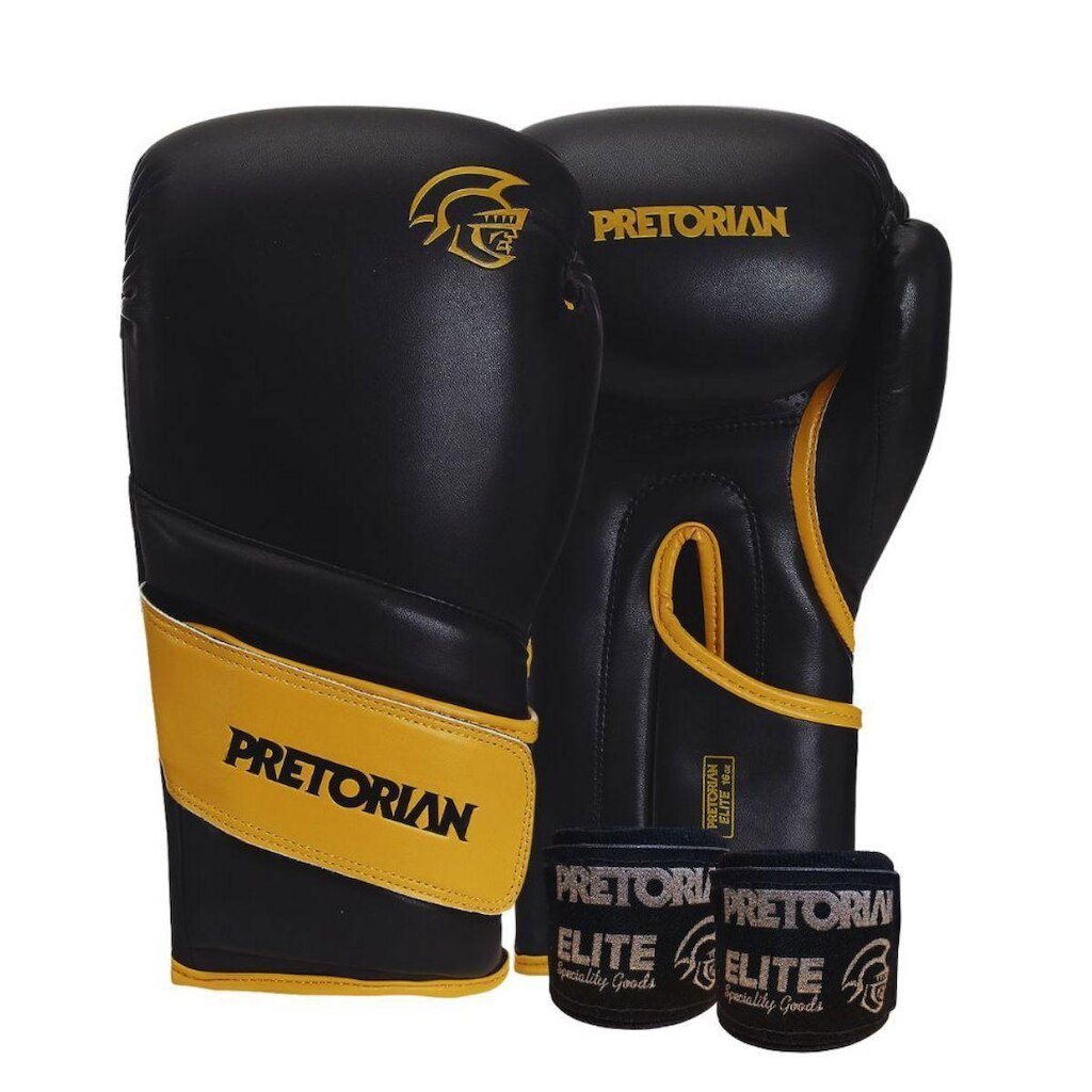 Kit Pretorian Boxe Muay Thai Elite Luva e Bandagem