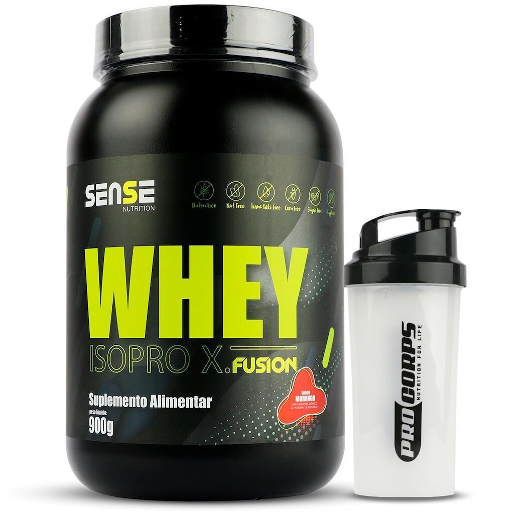 Kit Proteína Isolada Iso Pro X Fusion 900g e Shaker Academia 600ml