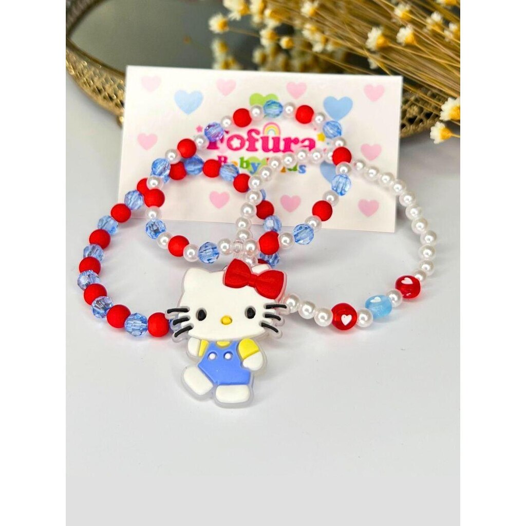 KIT PULSEIRA HELLO KITTY RED FOFURA