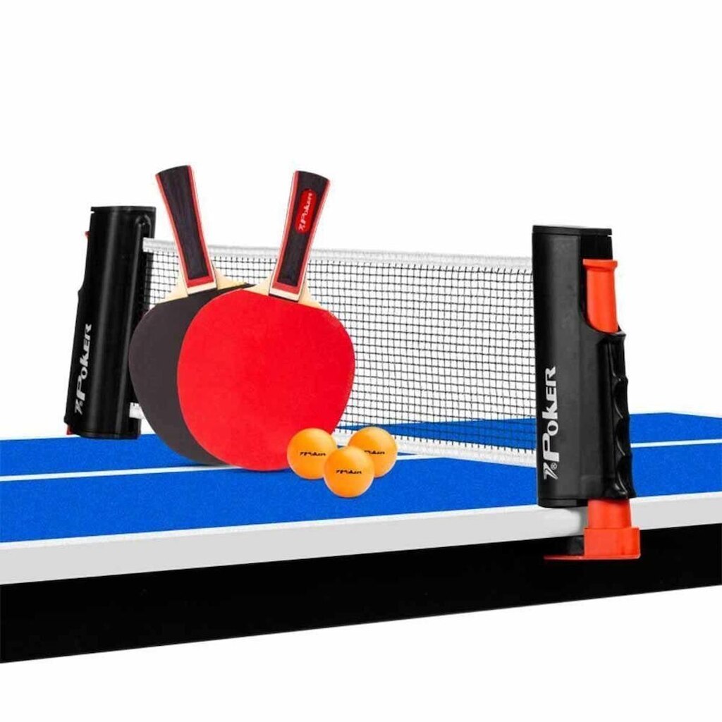 KIT RAQUETE E BOLINHAS E SUPOTE RETRATIL 09146 - PRETO/VERMELHO U