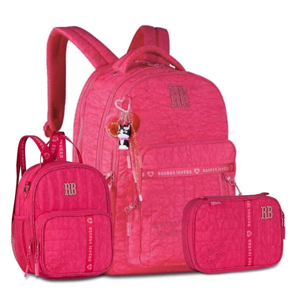 Kit Rebecca Bonbon Mochila com Lancheira térmica e Estojo Box