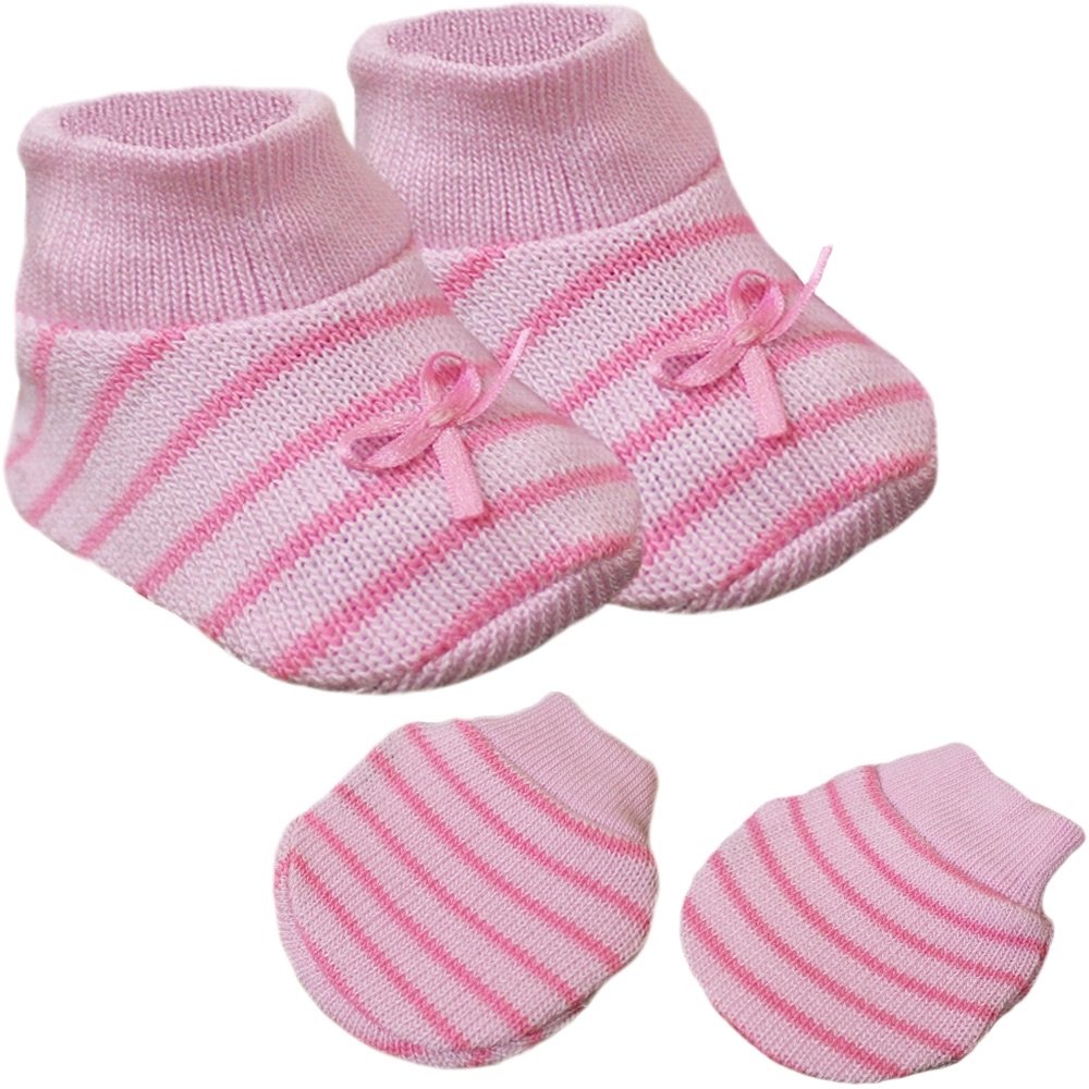 Kit Recém-Nascido Sapatinho E Luva 7663E - Pimpolho - Rosa | Netshoes