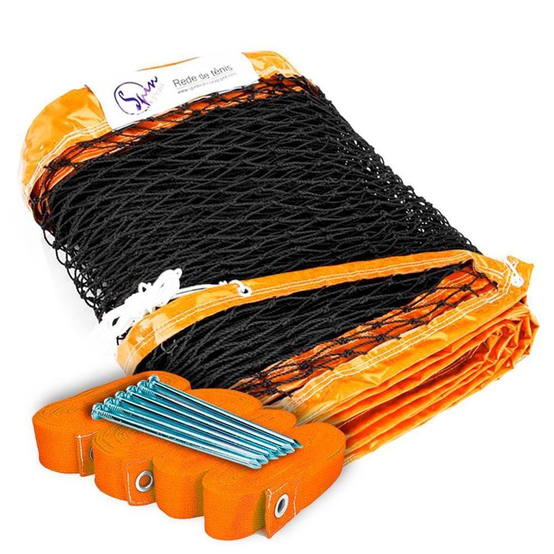 Kit Rede De Beach Tennis Spin Profissional Fio 2.4 com Marcação da