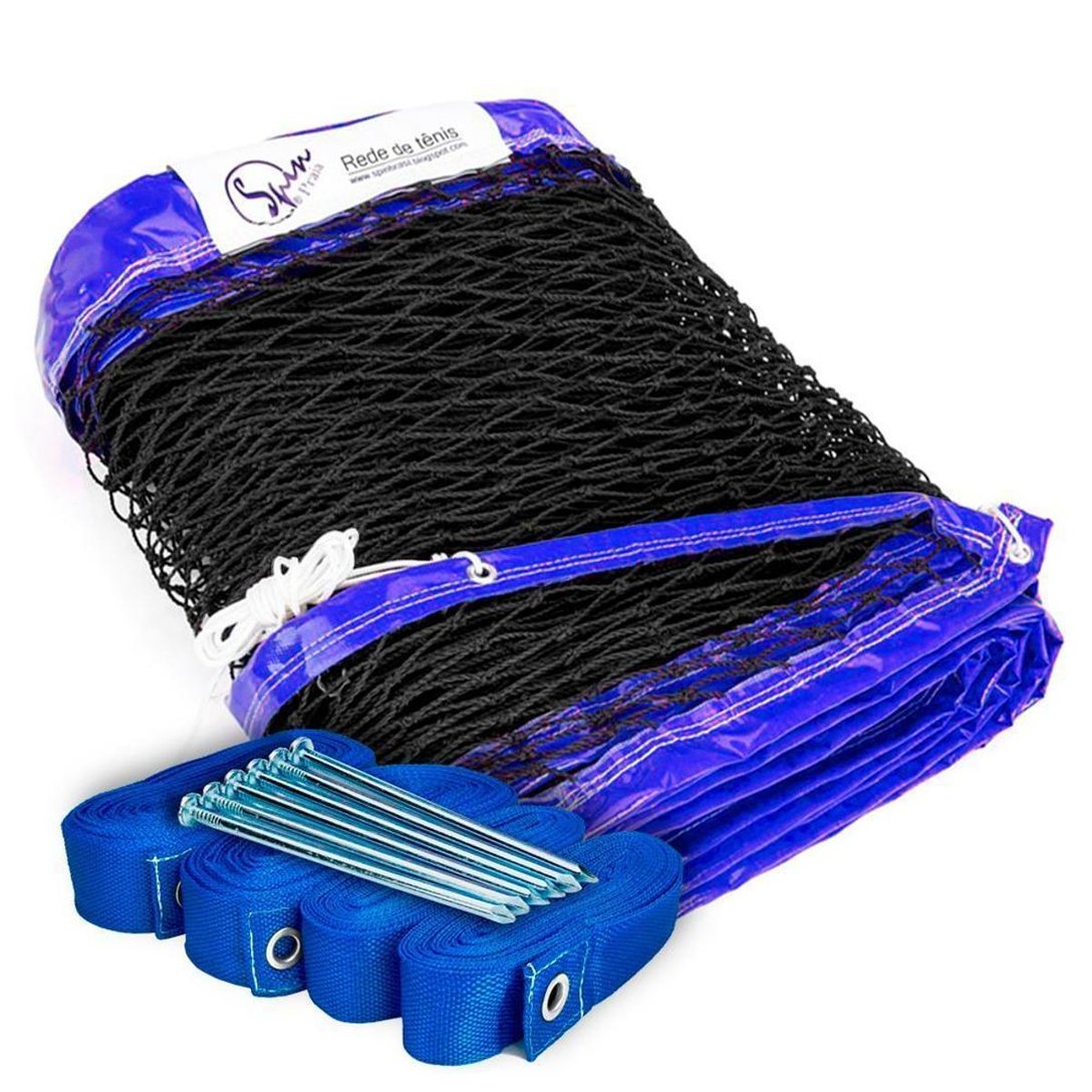 Kit Rede De Beach Tennis Spin Profissional Fio 2.4 com Marcação da