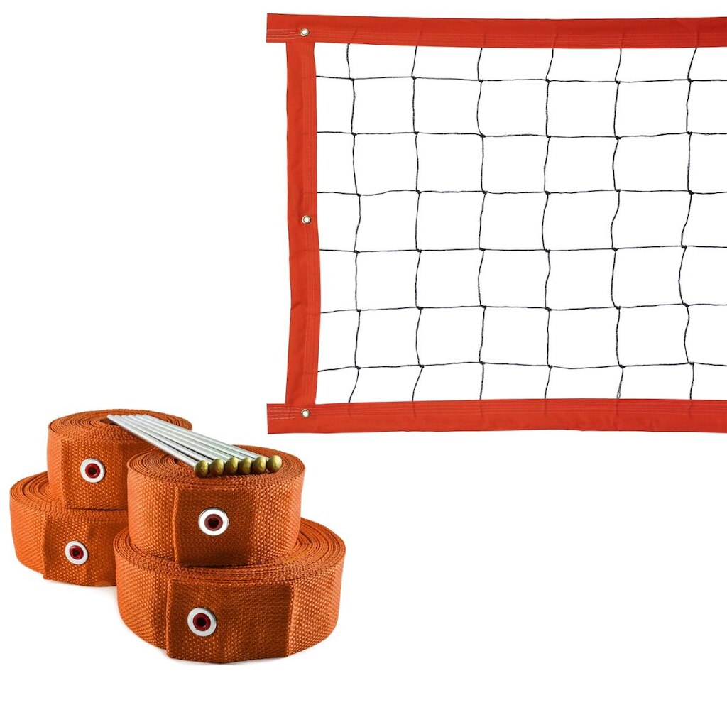 Kit Rede de Vôlei 5 metros + Marcação Laranja