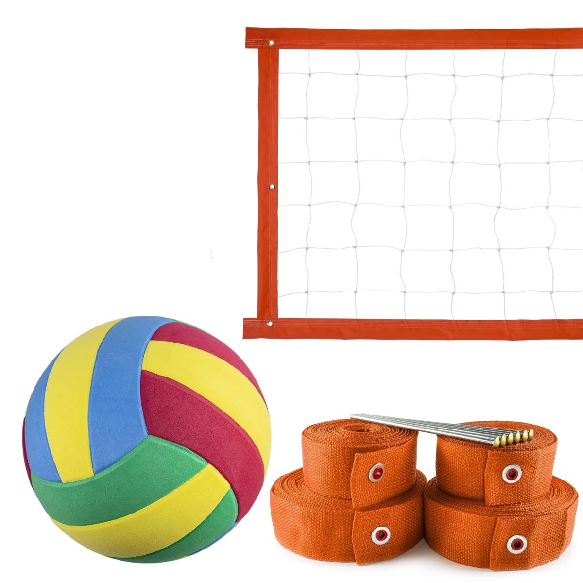 Kit Rede Volei 6m Laranja