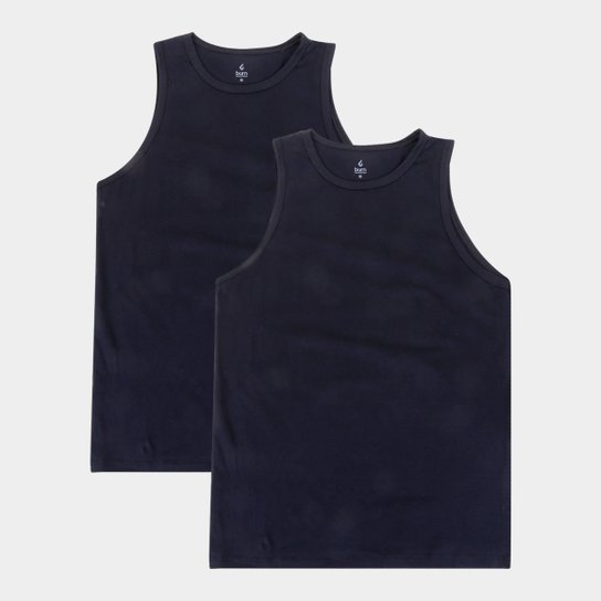 Kit Regata Burn Básica C/ 2 Peças Masculina - Preto Menor preço em Kit Regata Burn Básica C/ 2 Peças Masculina - Preto