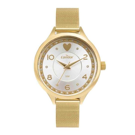Kit Relógio Condor Feminino Dourado COPC21AECB/K4D - Dourado Menor preço em Kit Relógio Condor Feminino Dourado COPC21AECB/K4D - Dourado