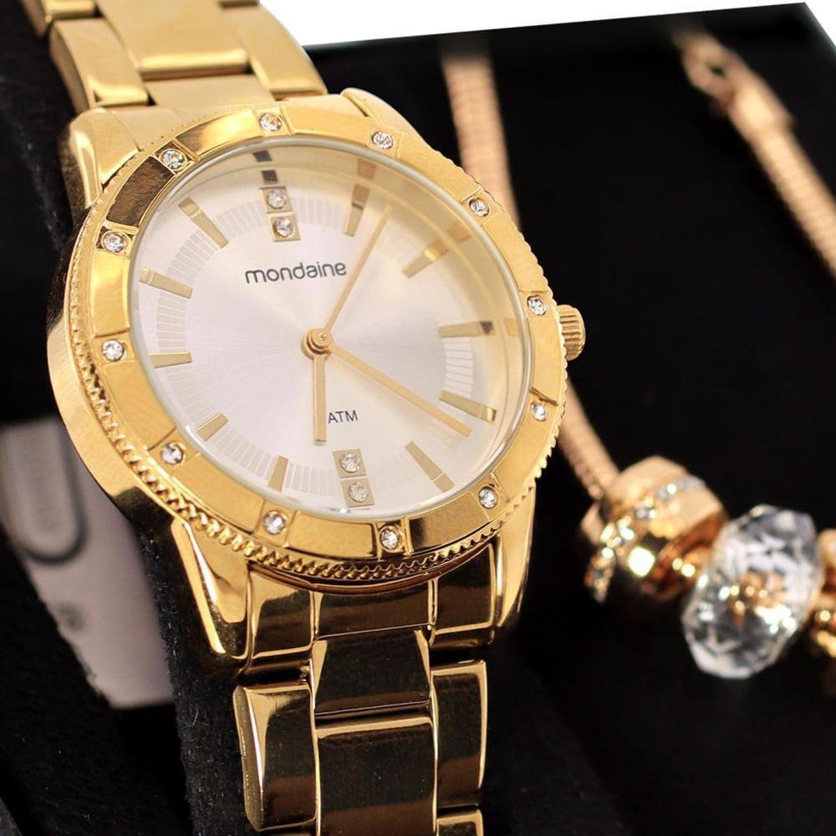 relógio feminino analógico mondaine