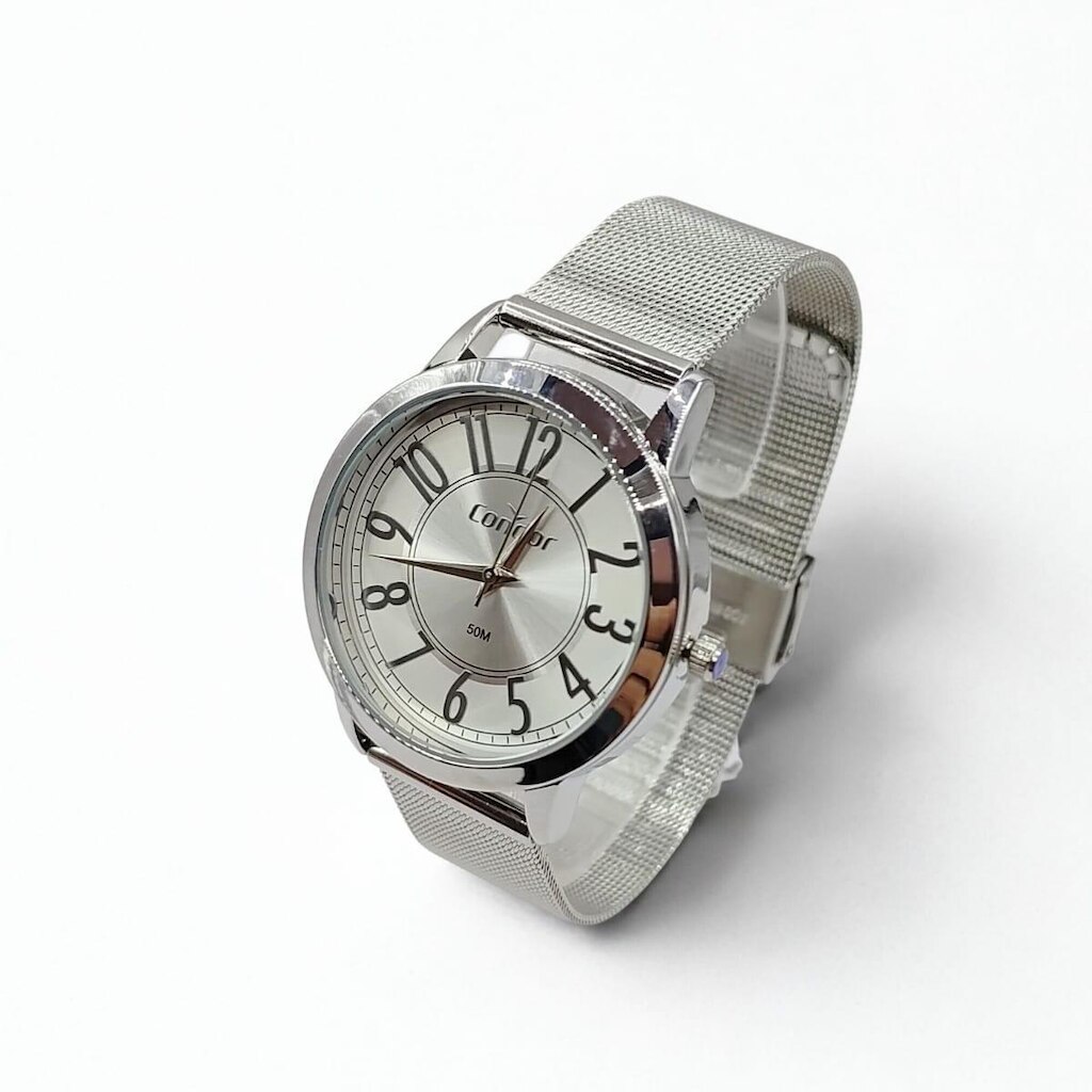 Kit Relógio feminino prata dia a dia 36mm Condor Technos
