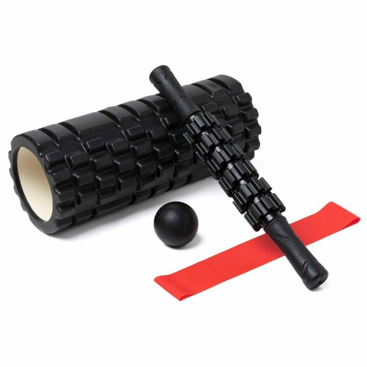 Kit Rolo De Massagem E Bastão Liberação Miofascial Bola Lacrosse Menor preço em Kit Rolo De Massagem E Bastão Liberação Miofascial Bola Lacrosse