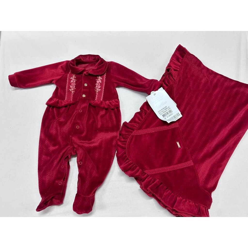 Kit Saída Maternidade Plush Luxo Bebê Menina Paraiso 19243