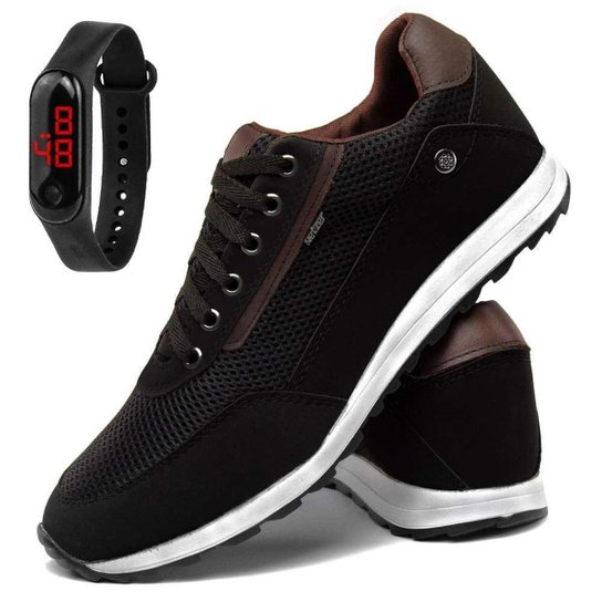 Kit Sapatênis Casual SapatoFran Jogging + Relógio Digital Masculino - Preto é ruim? Kit Sapatênis Casual SapatoFran Jogging + Relógio Digital Masculino - Preto é boa?