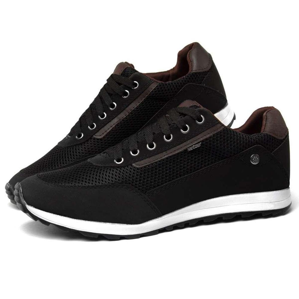 Kit Sapatênis Casual SapatoFran Jogging + Relógio Digital Masculino - Preto  | Netshoes