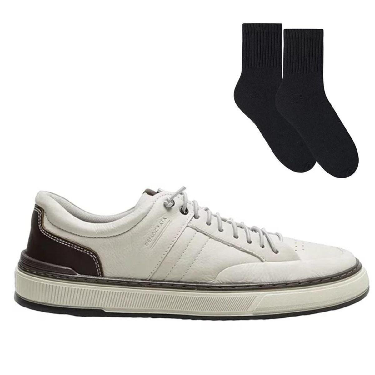 Kit Sapatênis Democrata Denim City Masculino + Pa Menor preço em Kit Sapatênis Democrata Denim City Masculino + Pa